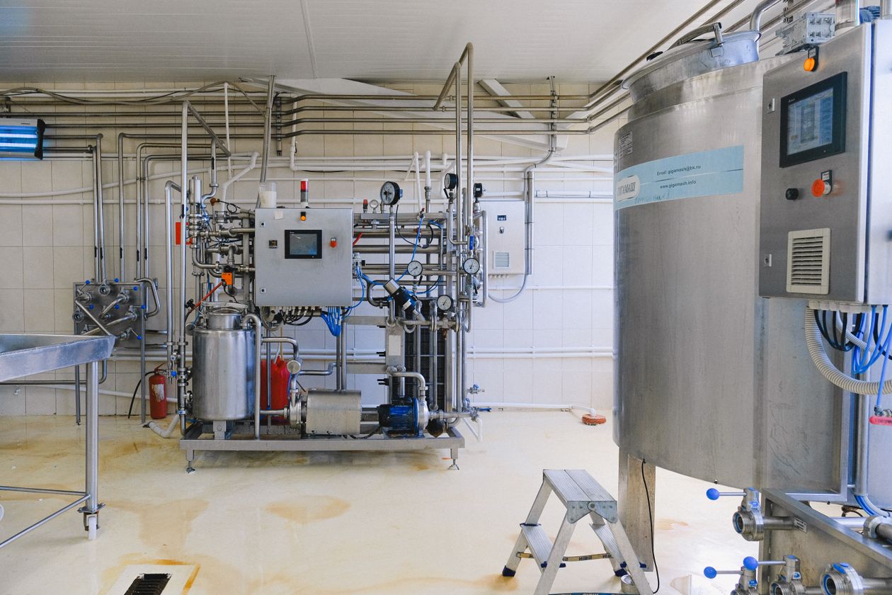 Equipment, piping and valves in a process industry setting